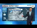 Super 7 Day First Alert Forecast Scattered snow showers possible for weekend