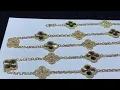 VCA Guilloche Yellow Gold Diamonds 20 Motifs Vintage Alhambra Long Necklace VCARP4KM00