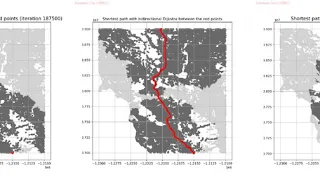 Shortest path computation for Bay Area road network with - Dir Dijkstra A algo in python