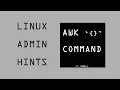 use the AWK command - part 1