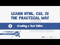 2 Creating a Text Editor - HTML CSS JS The Practical Way