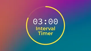 3 Minute Interval Timer 10 hours no music