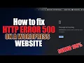 How to fix http error 500 in WordPress Solved 100