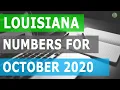 LOUISIANA - PICK 3 PICK 4 STATISTICAL NUMBER GUIDE FOR THE MONTH OF OCTOBER 2020