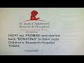 I KEPT my PROMISE and started back Donating to Saint Jude