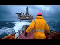 Lagu $50,000 a Month! Real Life Inside an Offshore Oil Rig in the Rough Sea!