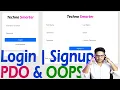 Login and registration forms in PHP PDO and oops concepts PDO Prepared statements