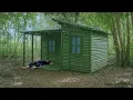 Download Lagu Camping hujan deras Membangun shelter bambu sederhana di hutan pinggir sungai