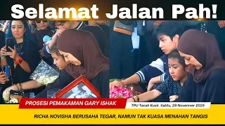 crash richa novisha hysterical after gary iskaks funeral farewell dad 