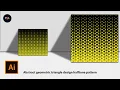Abstract geometric triangle design halftone pattern tutorial Adobe Illustrator