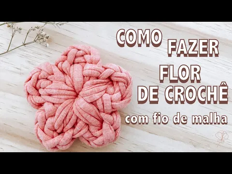 Download MP3 Passo a Passo Chaveiro Flor de Crochê | Aprenda como fazer uma flor com o fio de malha