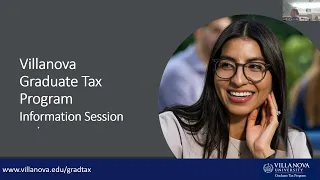 Graduate Tax Program Webinar Program Overview and International Tax Certificate