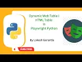 Python Playwright Beginner 2023 Part 26 How to Handle Complex Dynamic Web Table HTML Table