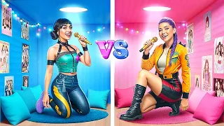 K-pop Преображение Комнаты! Розовый против Голубого Челлендж!