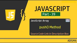 JavaScript Array push Method Tutorial For Beginners in Hindi Adisma