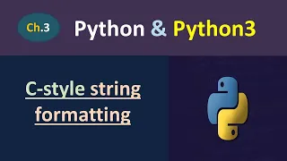 Python Tutorial in Hindi C-style String Formatting in Python String in Python