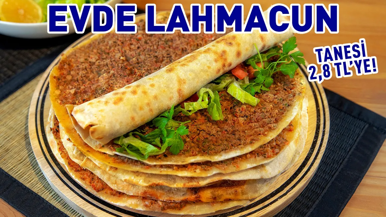 Ailenizin aşçısı mutfaklara geri döndü... Lahmacun Malzeme listesi; 2,5 su bardağı un Bir çay kaşığı. 