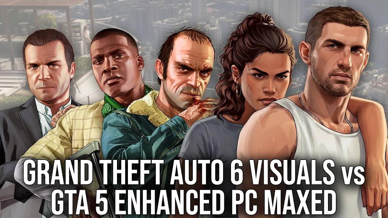 Grand Theft Auto 6 Graphics vs GTA 5 Enhanced Edition PC Maxed - The RAGE Engine Upgraded: video thumbnail