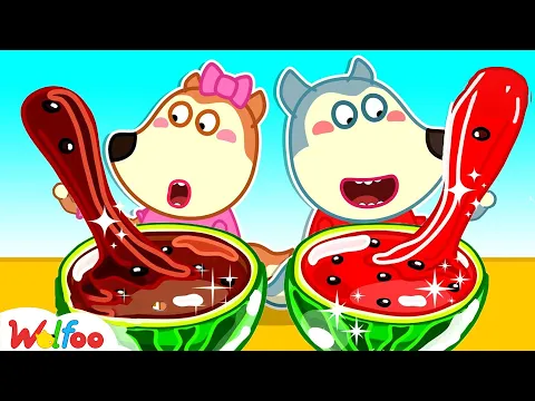 Download MP3 Wolfoo and Lucy do Watermelon Slime Challenge 🍉 Wolfoo's Fun Playtime | Wolfoo Family Official