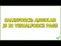 Salesforce Angular Js in Visualforce Page