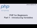 PHP for Beginnners - Part 1