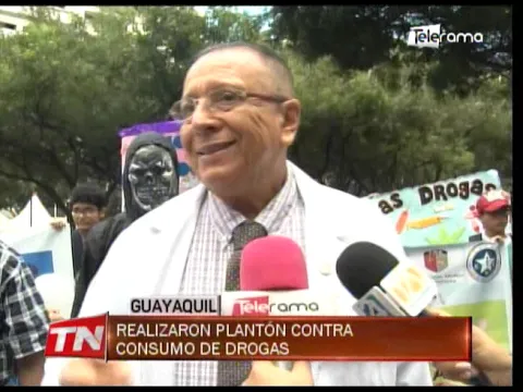 Realizaron plantón contra consumo de drogas