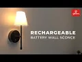 2-pack Rechargeable Battery Wall Sconce - No Wiring Required Globe Electric