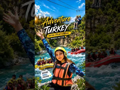 Rafting and Zipline Experience in Antalya Turkey Vlog 13