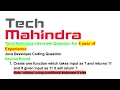 Tech Mahindra Second Round Coding Question Explained Step-by-Step