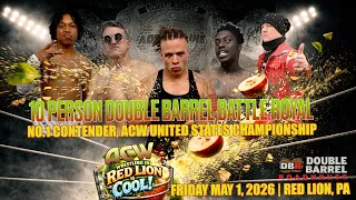 10 person double barrel battle royal no 1 contender match acw wrestling in red lion is cool