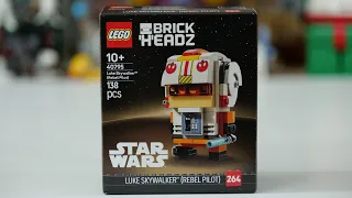 LEGO Star Wars 40795 Luke Skywalker Rebel Pilot Brickheadz Speed Build