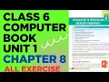 Class 6 computer book unit 1 chapter 8 All Exercise English Medium chapter 8