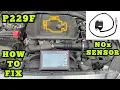Jaguar XE XF P229F NOx Sensor Circuit Range Performance Bank 1 Sensor 2