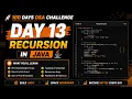 Day 14 Reverse Array Palindrome Fibonacci Using Recursion Java DSA Series