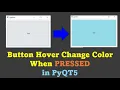 Button Change Color When Hover Pressed PyQt5