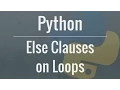 Python Tutorial Else Clauses on Loops