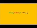 ES6 tutorial - Filter Method