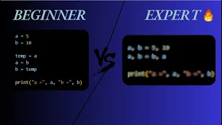 Swapping Two Variables Beginner vs Experienced Python Coders