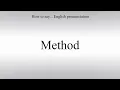 Download Lagu How To Pronounce Method - How To Say: American pronunciation