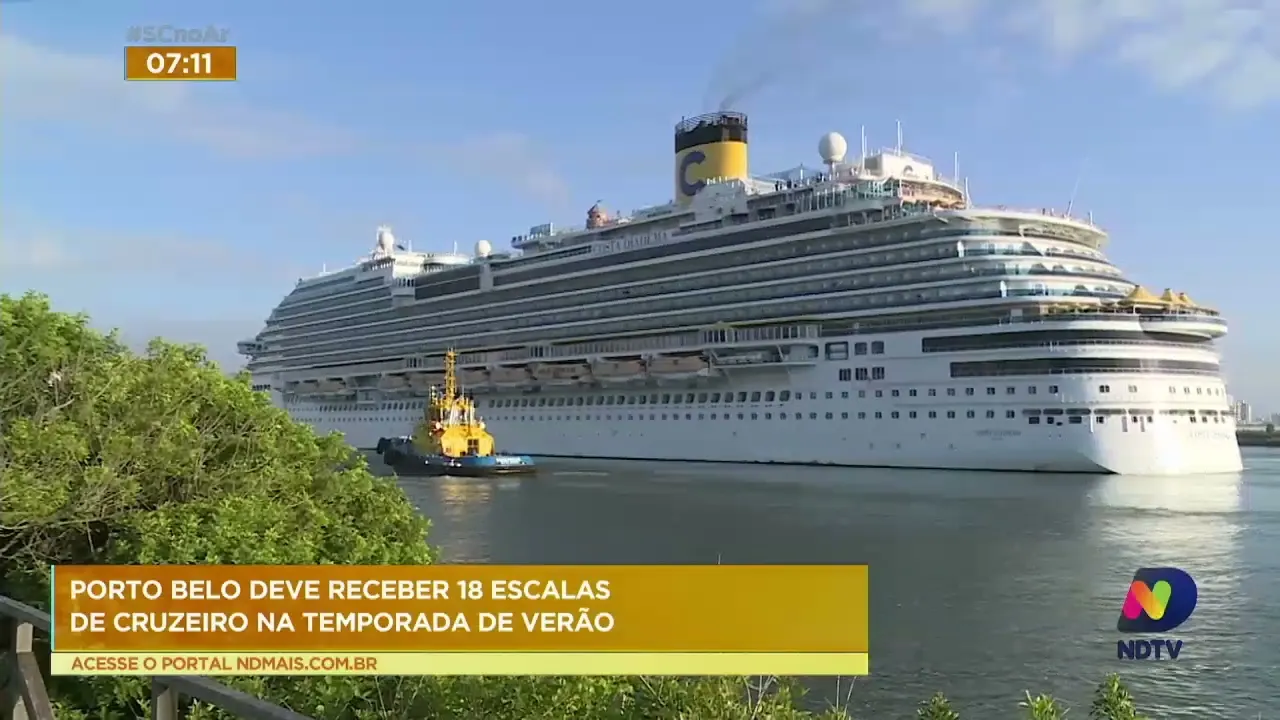 Porto Belo deve receber 18 escalas de cruzeiros na temporada de verão