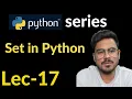 Set in Python Lec-17