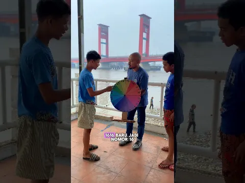 Bocil apri pilih nomer 16 | Roda putar Hadiah Uang di Jembatan Ampera Palembang