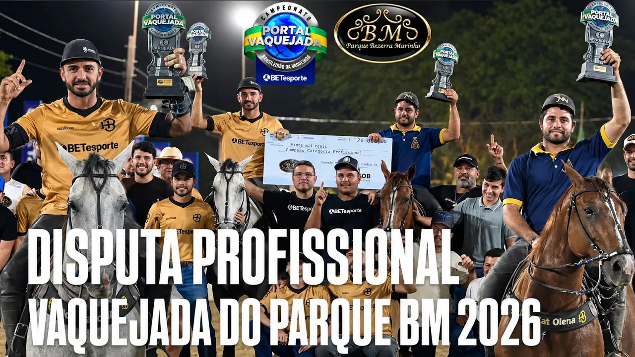 DISPUTA PROFISSIONAL | VAQUEJADA DO PARQUE BM 2026 | CAMPEONATO PORTAL VAQUEJADA | AO VIVO