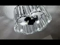 etiruety Black Crystal Chandelier for Dining Room Modern Semi Flush Mount Ceiling Light Fixtures