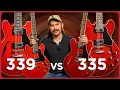Gibson ES-335 vs ES-339 Two Sizes of Semi-Hollow Guitars