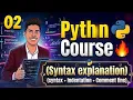 Python Programming Hindi Tutoria l Syntax Explained Step by Step