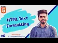 HTML tutorials for Beginners HTML Text Formatting Tutorial 6 by Mayank Dhama