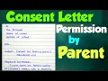 consent letter to school consent letter consent letter by parents permission letter to school