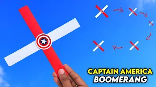 Captain amarica boomerang , how to make an paper boomerang 