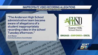 Investigation ongoing amid allegation of student inappropriately recording at Anderson HS